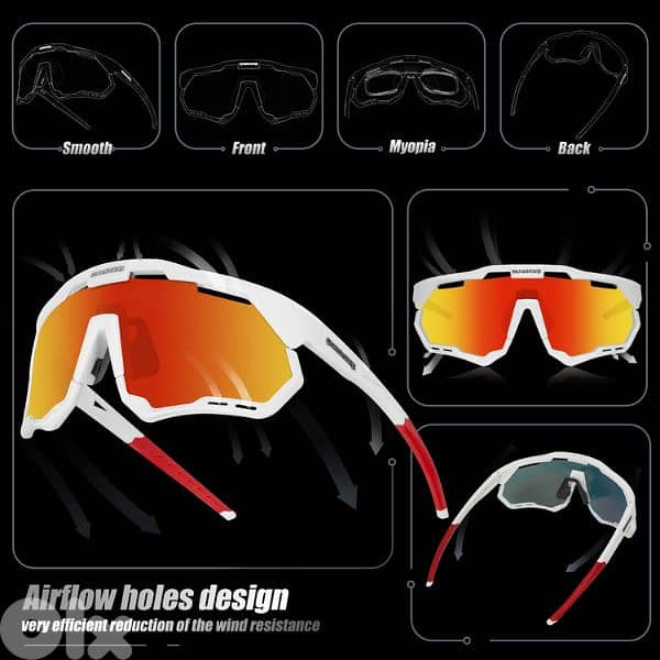QUESHARK bicycle sunglasses 4