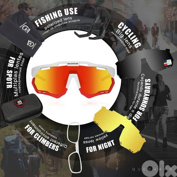 QUESHARK bicycle sunglasses 5