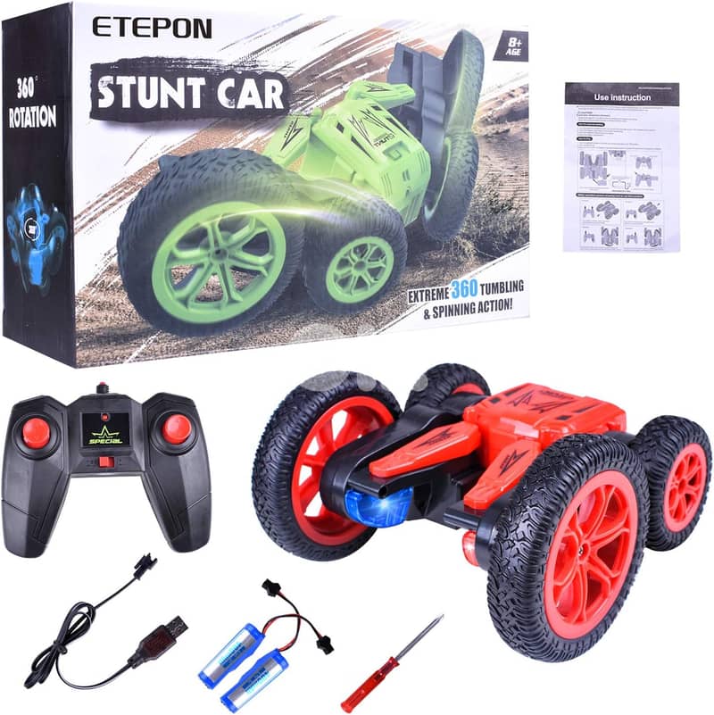 ETEPON RC Stunt Car Remote Control Car 4WD Off Road RC Flip Car, 360° 0