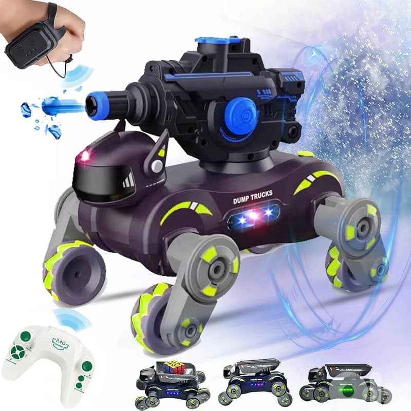 Multifunctional Stunt Mechanical Dog Car Toy, 6WD Gesture Sense remot 0