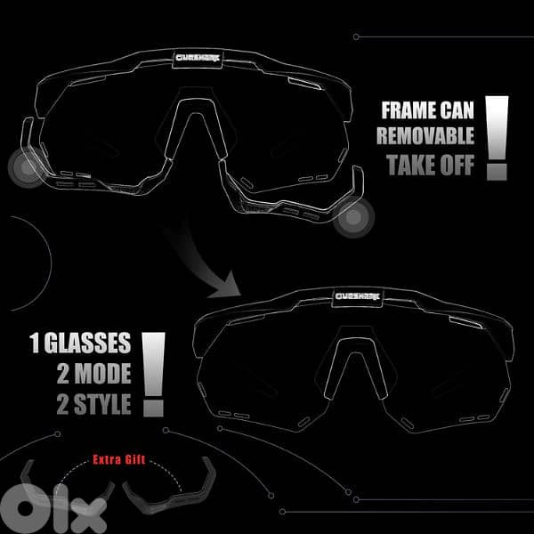 white blue queshark cycling glasses 5