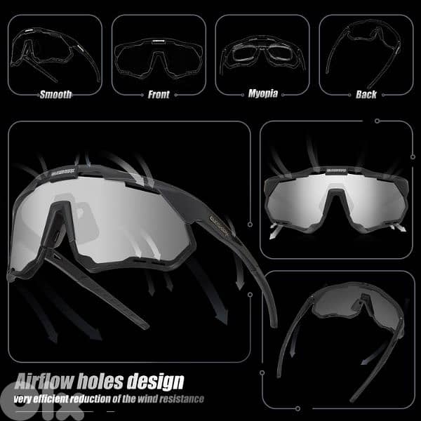 black queshark  sports sunglasses 3