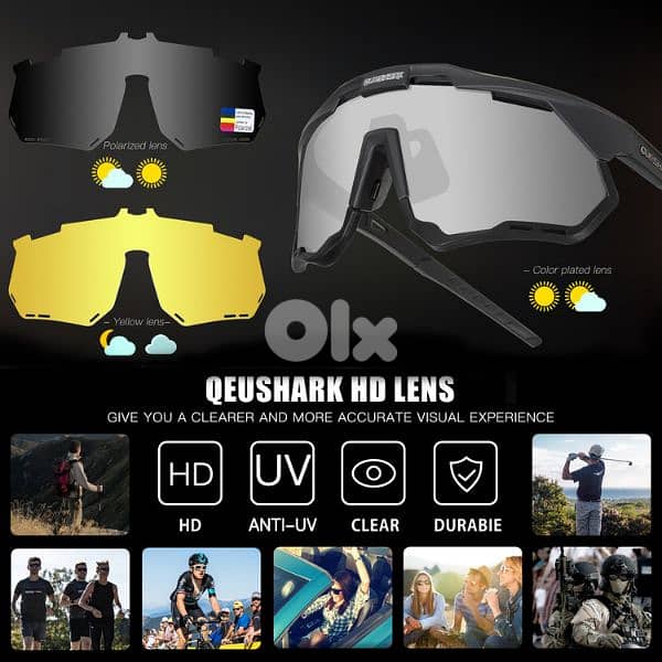 black queshark  sports sunglasses 5