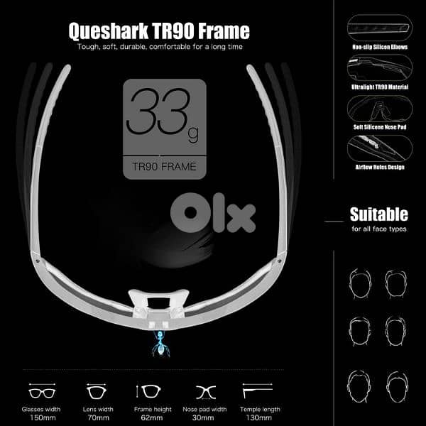 black queshark  sports sunglasses 7