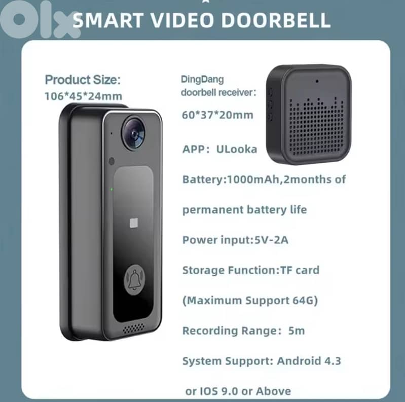 Wireless Doorbell Wi-Fi Outdoor HD Camera 5
