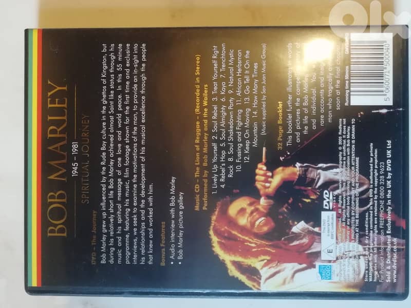 Bob Marley "Spiritual Journey" DVD +Booklet + CD Box set 2