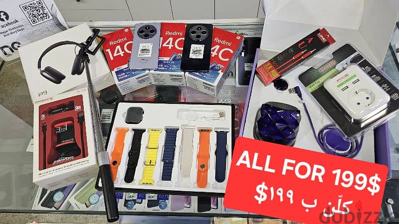 Xiaomi REDMI 14C + Airpod + Smart watch 1