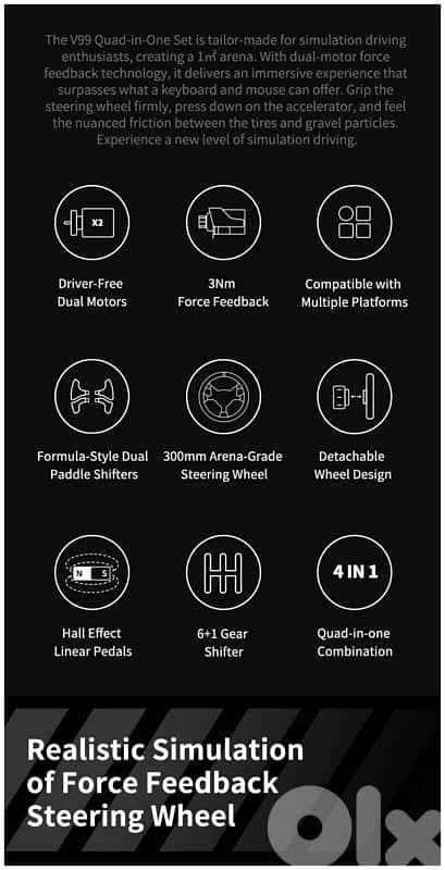 PXN V99 Steering Wheel 6