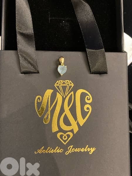 Natural gemstones heart gold pendants 1