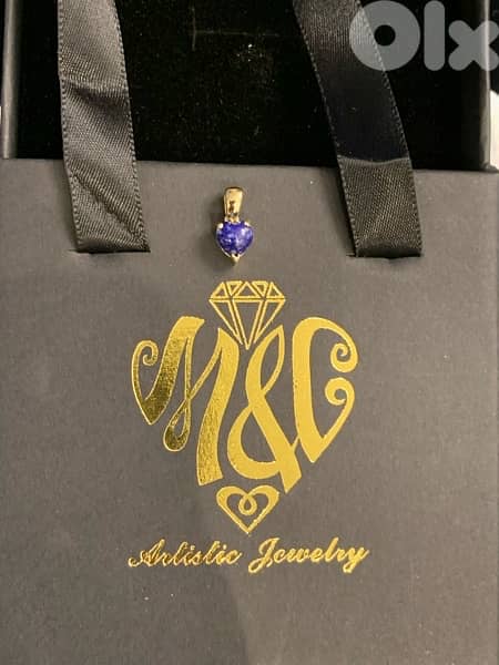 Natural gemstones heart gold pendants 2