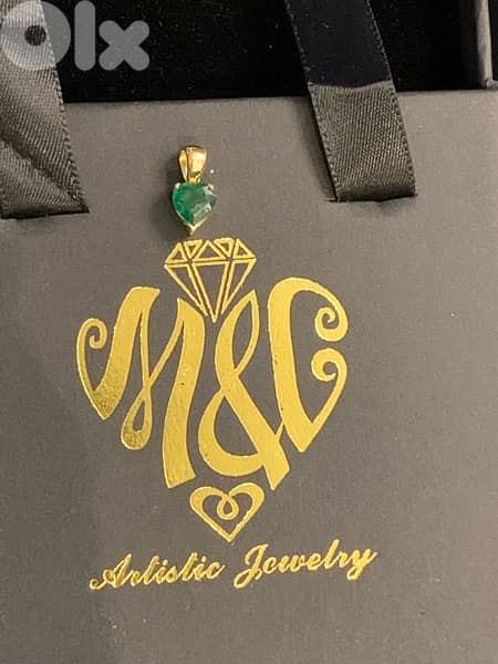 Natural gemstones heart gold pendants 3