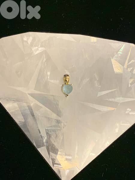 Natural gemstones heart gold pendants 7