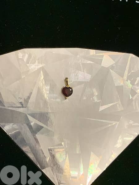 Natural gemstones heart gold pendants 9