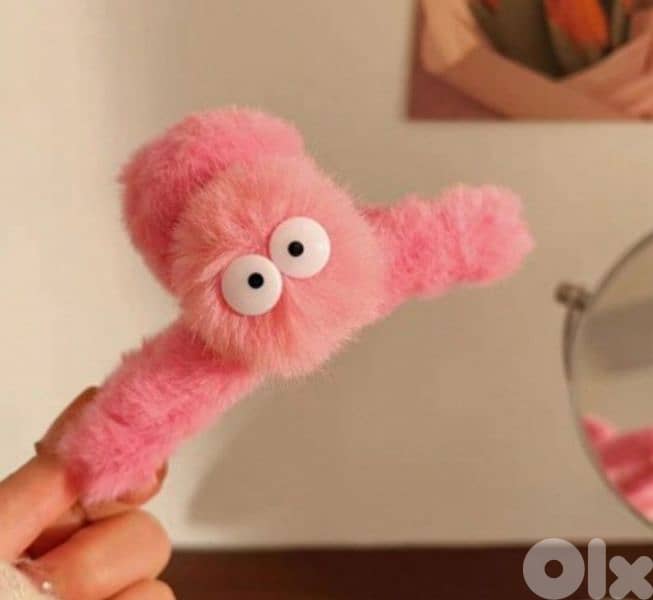 plush hair clips 0