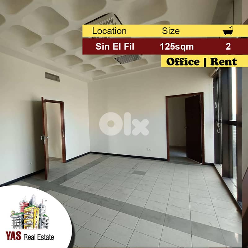 Sin El Fil 125m2 | Office | Rent | Prime Location | Well Maintained|A 0