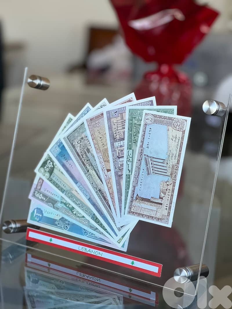 BEST GIFT lebanon, 1 lira to 1000 in Plexi ليرة لبنان عملة 0