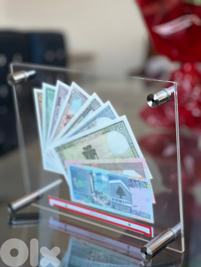 BEST GIFT lebanon, 1 lira to 1000 in Plexi ليرة لبنان عملة 2