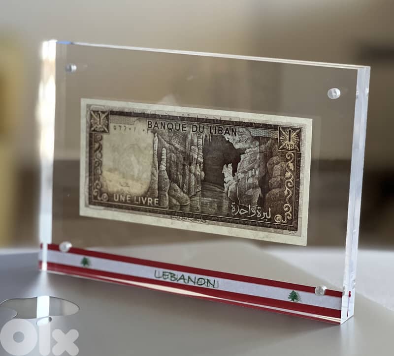 BEST GIFT lebanon, 1 lira to 1000 in Plexi ليرة لبنان عملة 2