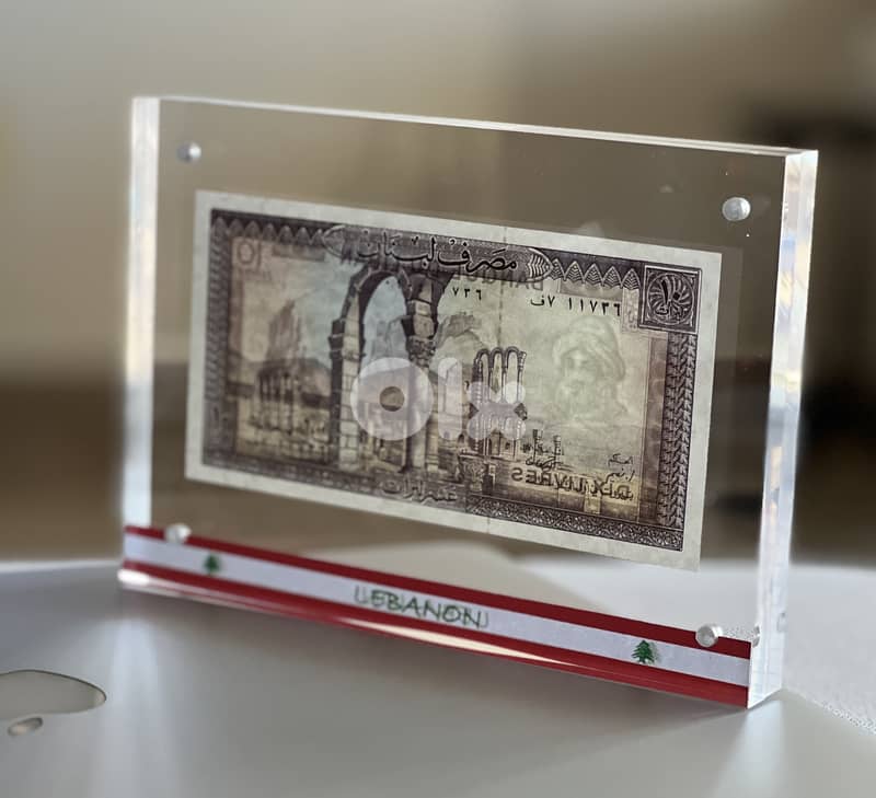 BEST GIFT lebanon, 1 lira to 1000 in Plexi ليرة لبنان عملة 5