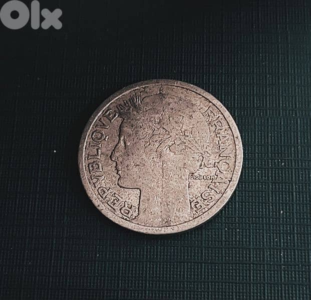 1950 France Morlon 1 Franc 4th Republic aluminium KM# 885 1
