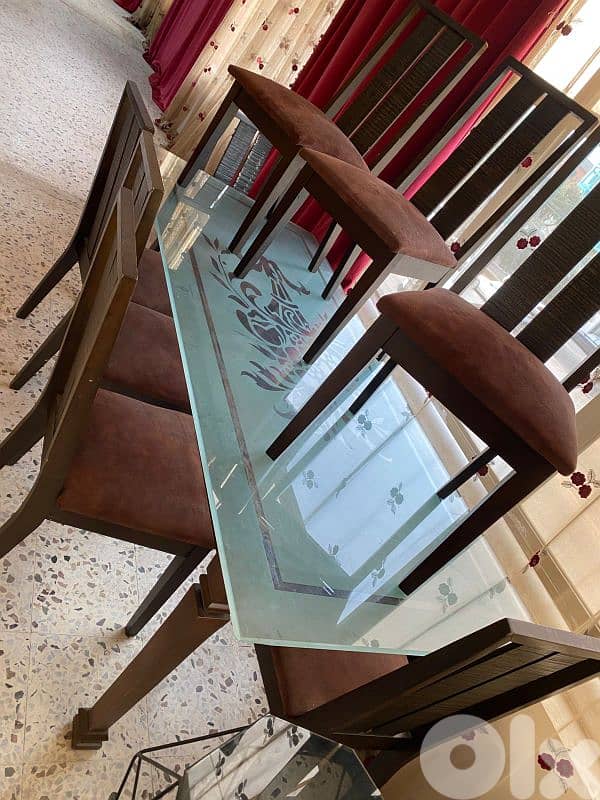 طاولة سفرة شغل توصاية 8 كراسي 1