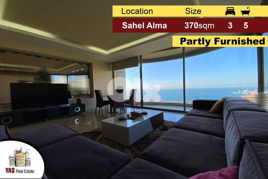 Sahel Alma 370m2 | High-End | New | Semi Furnished | Sea View |RA/YV | 0