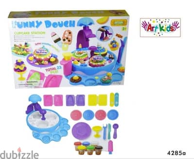 fun dough cup cake station