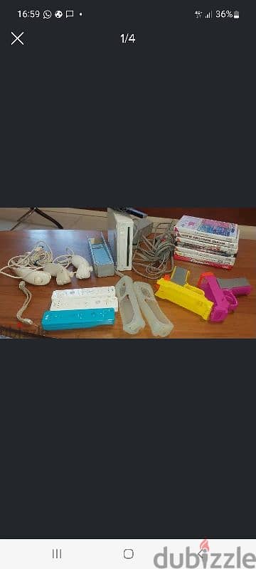 wi console with games