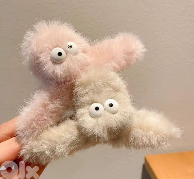 funny furr hair clips for women 2