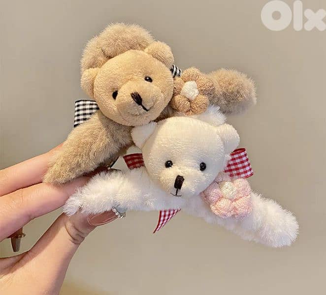 funny furr hair clips for women 3