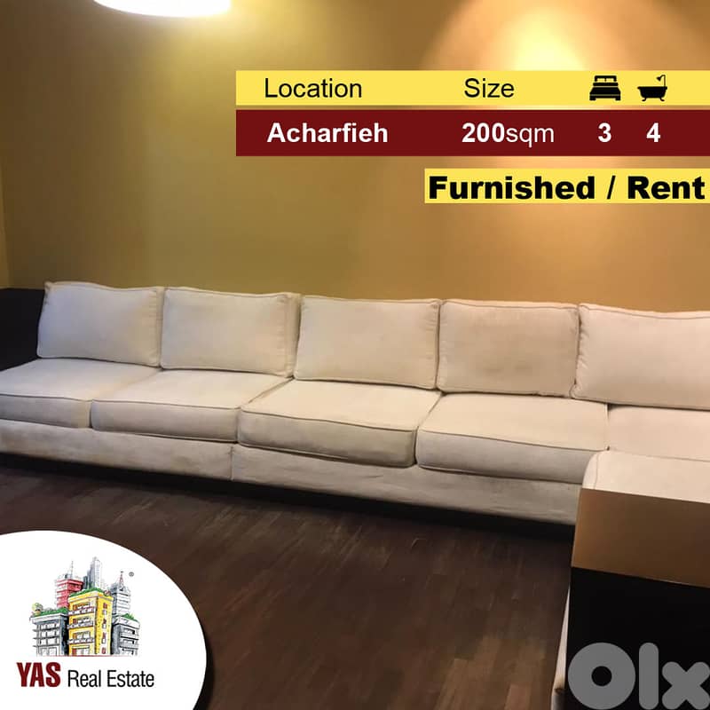Achrafieh 200m2 | Furnished | Rent | Mint Condition | MO | 0