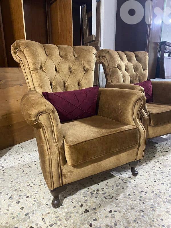 طقم كنبايات شستر فيلد الاصلي قماش تركي 1