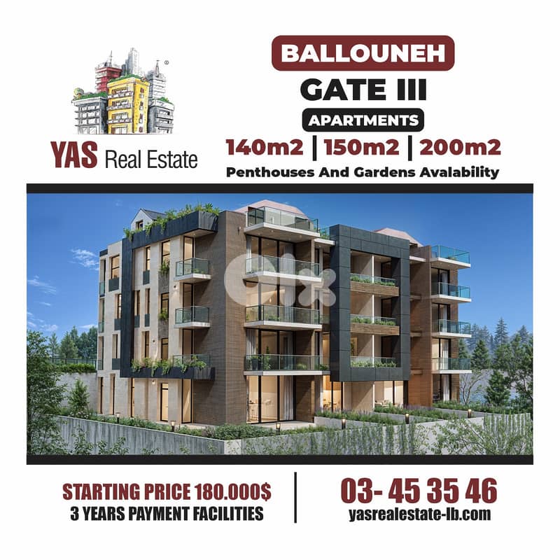 Ballouneh 150m2 | 150m2 Garden | Payment Facilities | View | 0