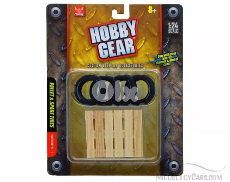 Pallet and spare tires plastic model 1/24 0