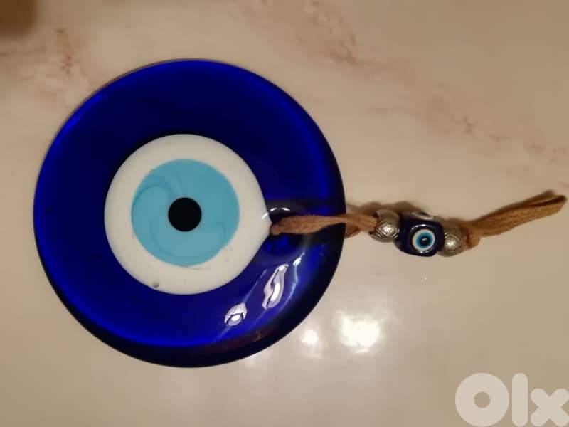 Blue Evil eye glass & ceramic 18.5 cm diameter Home decoration 1