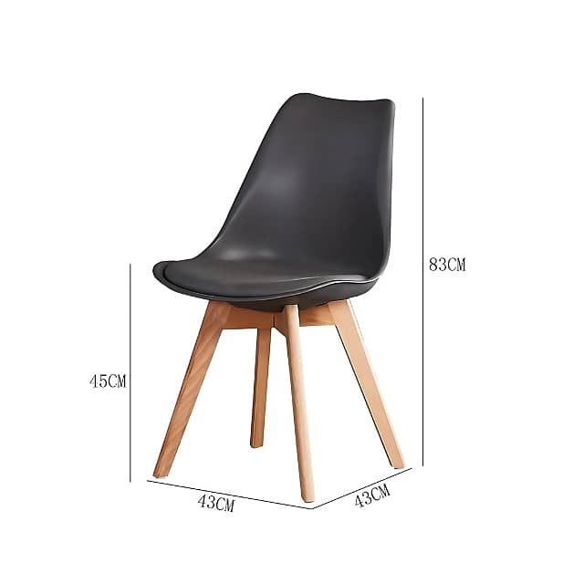 Modern Dining Chair with Wooden Legs & 5 Vibrant Color Options 7