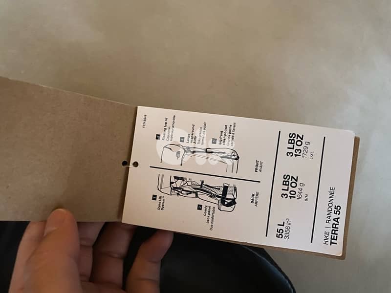 the north face terra 55 hiking \ camping bag 2