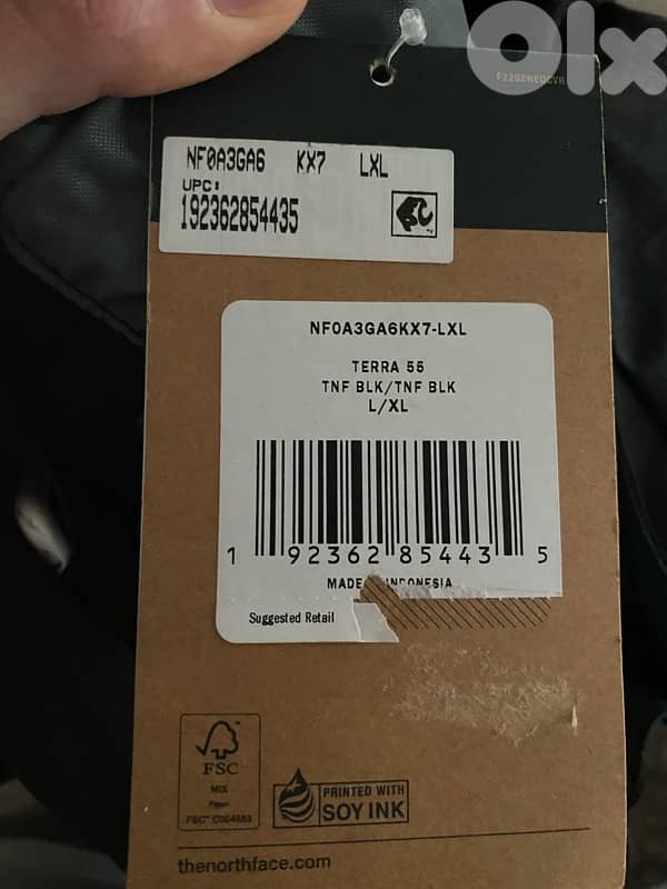 the north face terra 55 hiking \ camping bag 3