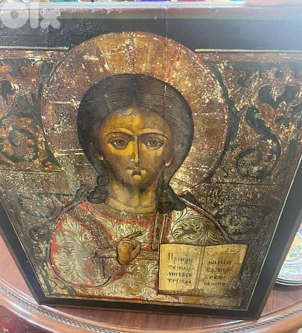 19th century Russian Icon Christ pantocrator 1