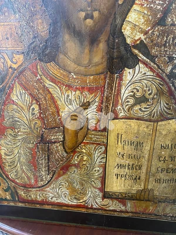 19th century Russian Icon Christ pantocrator 3