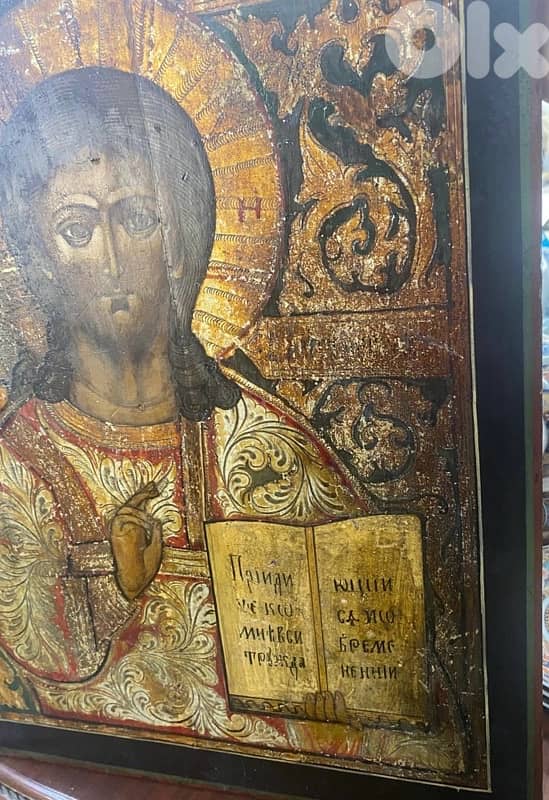 19th century Russian Icon Christ pantocrator 4