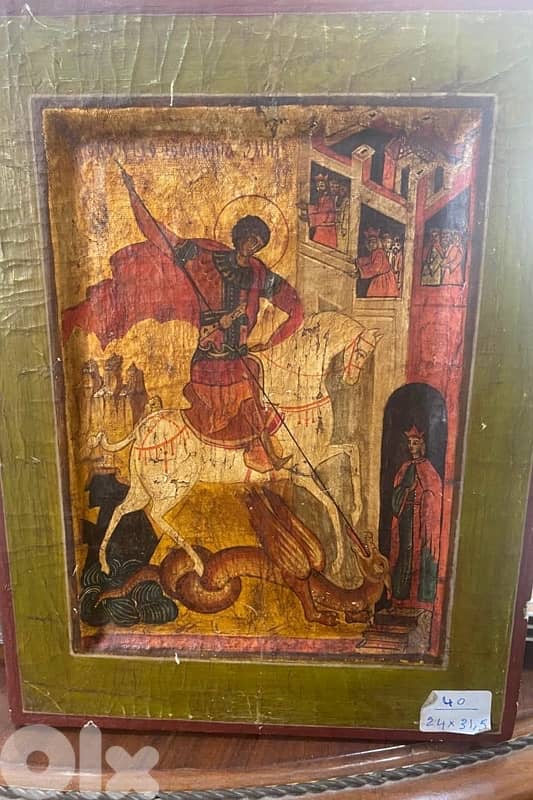 early 19th century st george Russian icon 0