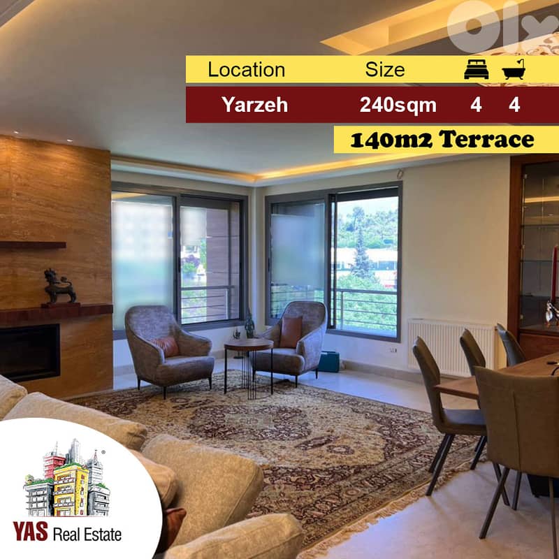 Yarzeh 240m2 | 140m2 Terrace | High End | Ultra Prime Location | PA | 0