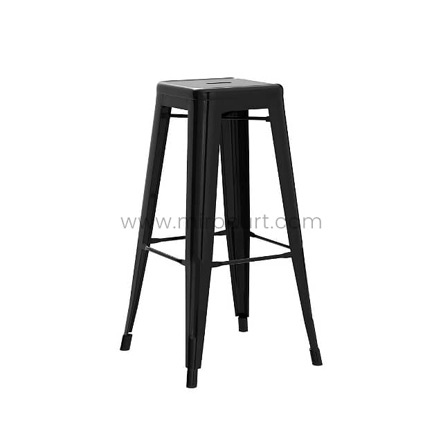 High Metal Bar Stools, 30” Stackable Vintage Chairs in Trendy Colors 13