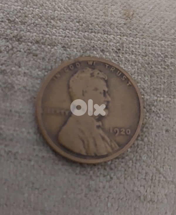 USA Lincolin Wheat Cent Coin 1920 0