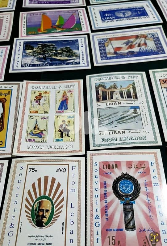 Souviner Post Cards for lebanese stamps 80 pieces 2