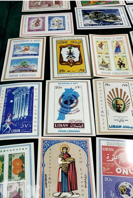 Souviner Post Cards for lebanese stamps 80 pieces 3