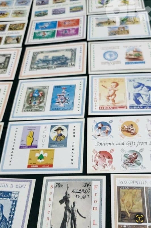 Souviner Post Cards for lebanese stamps 80 pieces 6