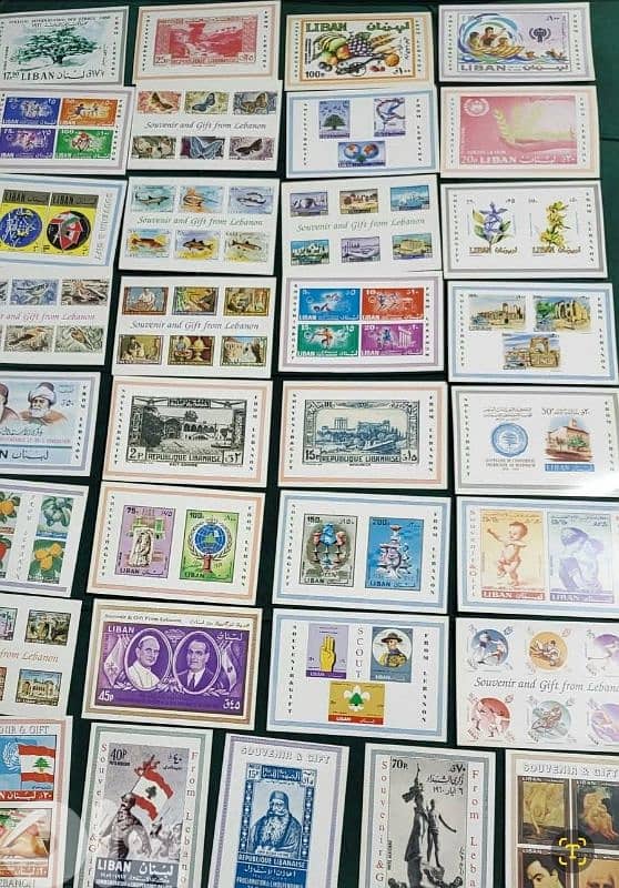 Souviner Post Cards for lebanese stamps 80 pieces 9