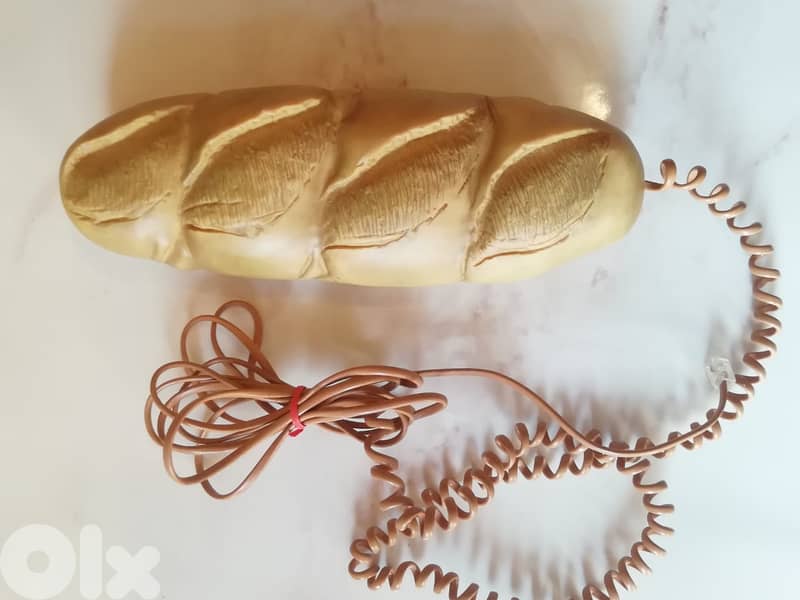 Vintage French bread decorative Landline  phone set 2